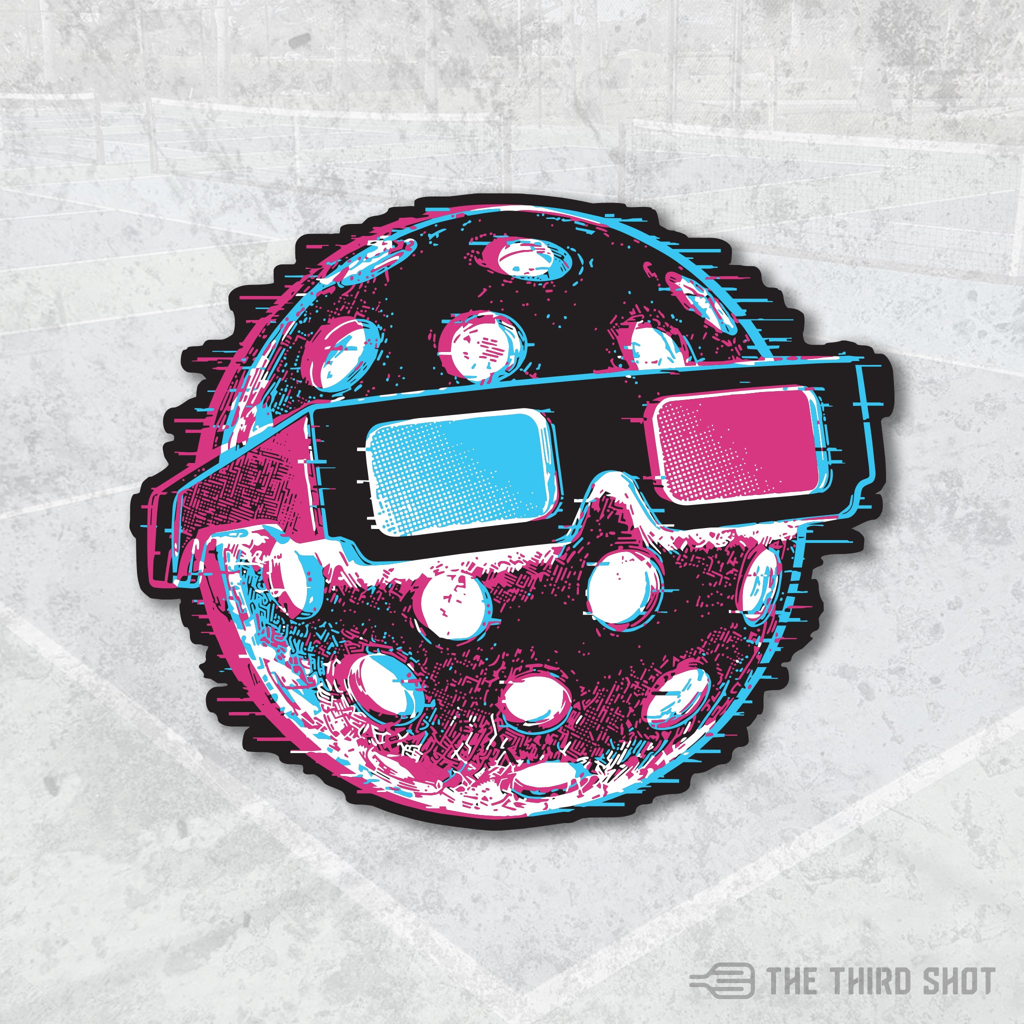 Glitch Neo Pickleball Sticker
