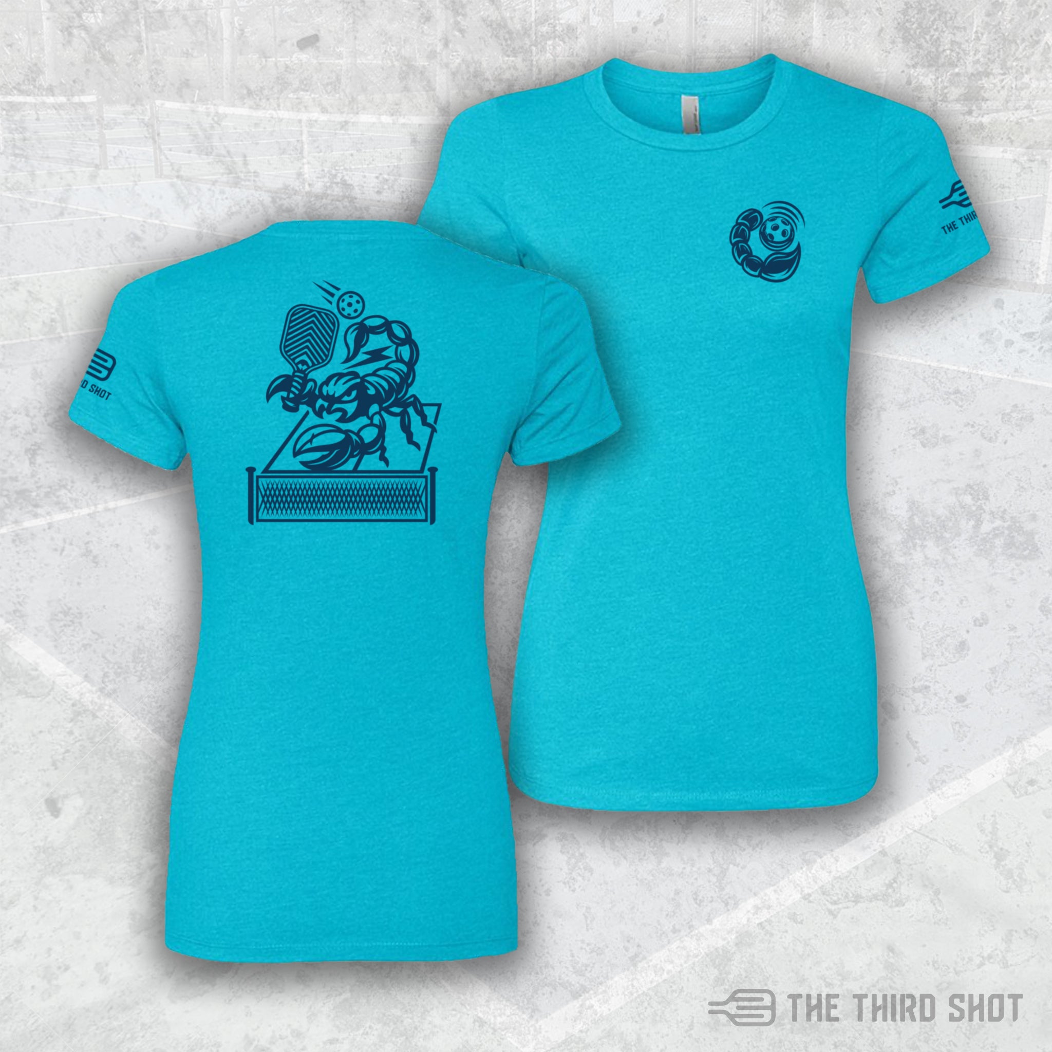 Women’s Sting pickleball shirt in Bondi – athletic fit performance tee – cotton/poly blend