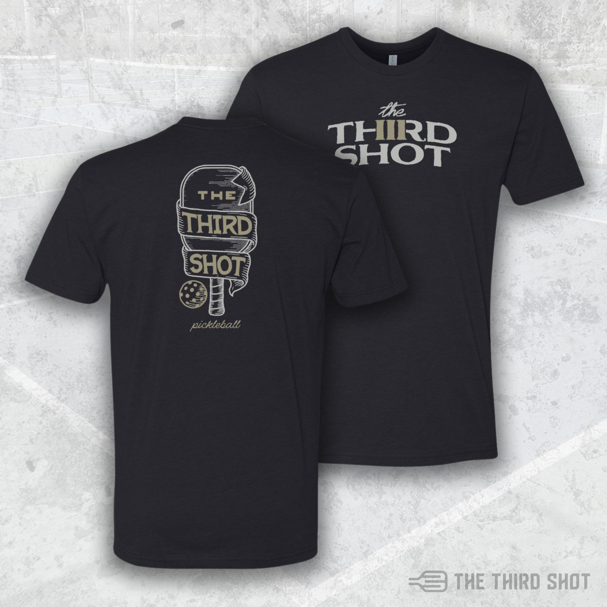 Men’s Foundry pickleball shirt in black – athletic fit performance tee – cotton/poly blend